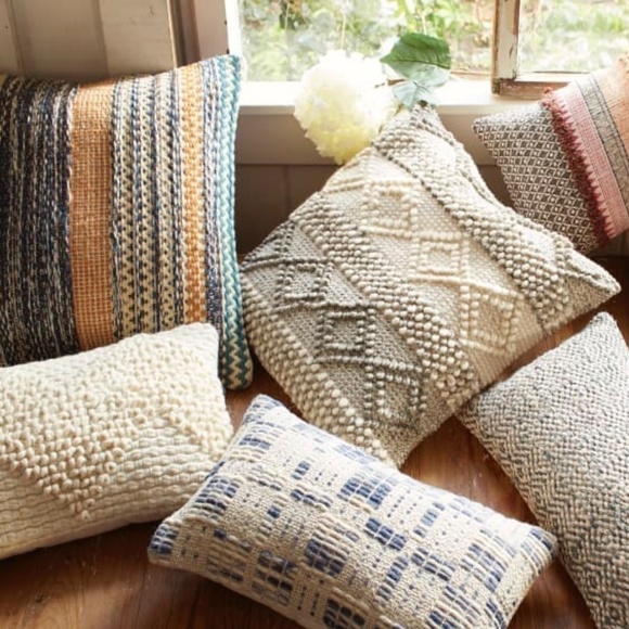 Magnolia Home Jordan Blue & Orange Accent Pillow Cover, 20" x 20" - Picture 6 of 8